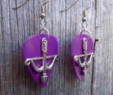 CLEARANCE Crossbow Charm Guitar Pick Earrings - Pick Your Color