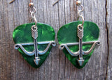 CLEARANCE Crossbow Charm Guitar Pick Earrings - Pick Your Color