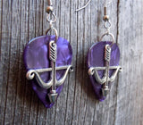 CLEARANCE Crossbow Charm Guitar Pick Earrings - Pick Your Color