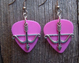 CLEARANCE Crossbow Charm Guitar Pick Earrings - Pick Your Color