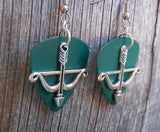 CLEARANCE Crossbow Charm Guitar Pick Earrings - Pick Your Color