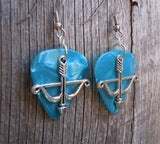 CLEARANCE Crossbow Charm Guitar Pick Earrings - Pick Your Color