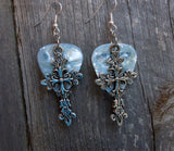 Large Cross Charm Guitar Pick Earrings - Pick Your Color