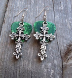 Large Cross Charm Guitar Pick Earrings - Pick Your Color