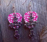 Large Cross Charm Guitar Pick Earrings - Pick Your Color