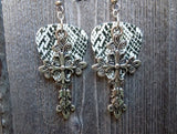 Large Cross Charm Guitar Pick Earrings - Pick Your Color