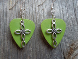 Cross Charm Guitar Pick Earrings - Pick Your Color