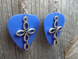 Cross Charm Guitar Pick Earrings - Pick Your Color
