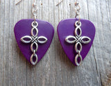 Cross Charm Guitar Pick Earrings - Pick Your Color