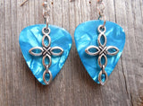 Cross Charm Guitar Pick Earrings - Pick Your Color
