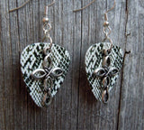 Cross Charm Guitar Pick Earrings - Pick Your Color