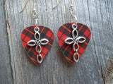 Cross Charm Guitar Pick Earrings - Pick Your Color