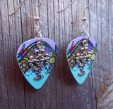 CLEARANCE Scrolling Cross Charm Guitar Picks Earrings - Pick Your Color