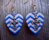 CLEARANCE Scrolling Cross Charm Guitar Picks Earrings - Pick Your Color