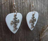 CLEARANCE Scrolling Cross Charm Guitar Picks Earrings - Pick Your Color
