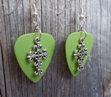 CLEARANCE Scrolling Cross Charm Guitar Picks Earrings - Pick Your Color