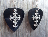 CLEARANCE Scrolling Cross Charm Guitar Picks Earrings - Pick Your Color