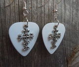 CLEARANCE Scrolling Cross Charm Guitar Picks Earrings - Pick Your Color