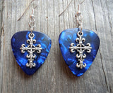 CLEARANCE Scrolling Cross Charm Guitar Picks Earrings - Pick Your Color