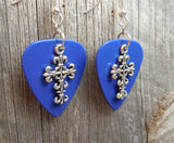 CLEARANCE Scrolling Cross Charm Guitar Picks Earrings - Pick Your Color