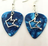 CLEARANCE Jughead Crown Charm Guitar Pick Earrings - Pick Your Color