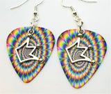 CLEARANCE Jughead Crown Charm Guitar Pick Earrings - Pick Your Color
