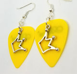 CLEARANCE Jughead Crown Charm Guitar Pick Earrings - Pick Your Color