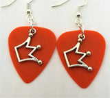 CLEARANCE Jughead Crown Charm Guitar Pick Earrings - Pick Your Color