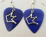 CLEARANCE Jughead Crown Charm Guitar Pick Earrings - Pick Your Color