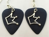 CLEARANCE Jughead Crown Charm Guitar Pick Earrings - Pick Your Color