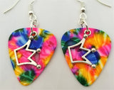 CLEARANCE Jughead Crown Charm Guitar Pick Earrings - Pick Your Color