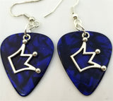 CLEARANCE Jughead Crown Charm Guitar Pick Earrings - Pick Your Color