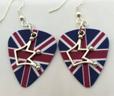 CLEARANCE Jughead Crown Charm Guitar Pick Earrings - Pick Your Color
