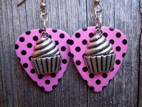 Large Cupcake Guitar Pick Earrings - Pick Your Color