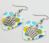 Large Cupcake Guitar Pick Earrings - Pick Your Color
