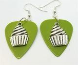Large Cupcake Guitar Pick Earrings - Pick Your Color