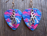 CLEARANCE Browning Deer Head Charm Guitar Pick Earrings - Pick Your Color