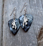 CLEARANCE Browning Deer Head Charm Guitar Pick Earrings - Pick Your Color