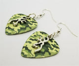 CLEARANCE Browning Deer Head Charm Guitar Pick Earrings - Pick Your Color