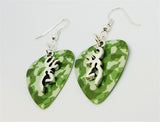 CLEARANCE Browning Deer Head Charm Guitar Pick Earrings - Pick Your Color