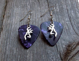 CLEARANCE Browning Deer Head Charm Guitar Pick Earrings - Pick Your Color