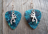 CLEARANCE Browning Deer Head Charm Guitar Pick Earrings - Pick Your Color