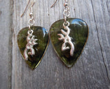 CLEARANCE Browning Deer Head Charm Guitar Pick Earrings - Pick Your Color