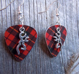 CLEARANCE Browning Deer Head Charm Guitar Pick Earrings - Pick Your Color