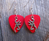 CLEARANCE Browning Deer Large Charm Guitar Pick Earrings - Pick Your Color
