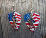 CLEARANCE Browning Deer Large Charm Guitar Pick Earrings - Pick Your Color