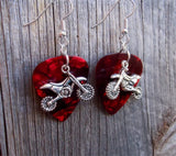 Dirt Bike Charm Earrings - Pick Your Color