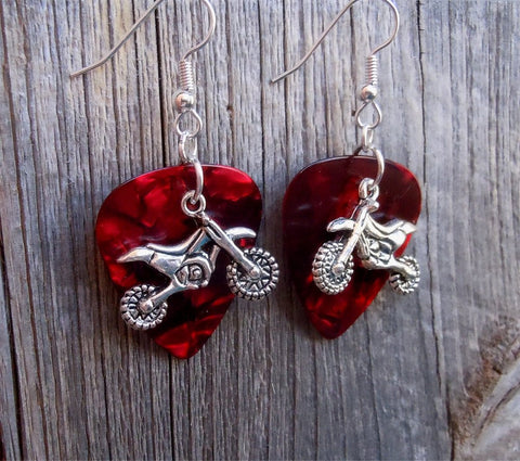 Dirt Bike Charm Earrings - Pick Your Color