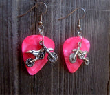 Dirt Bike Charm Earrings - Pick Your Color