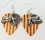 Dirt Bike Charm Earrings - Pick Your Color